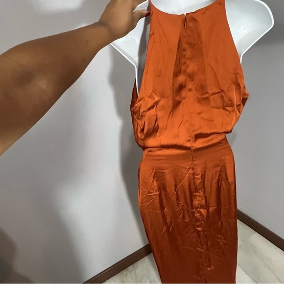 NWT Andrea Iyamah Orange Dress | Luxury Resortwear | Coastal Vacay | Cut Out - Picture 10 of 17